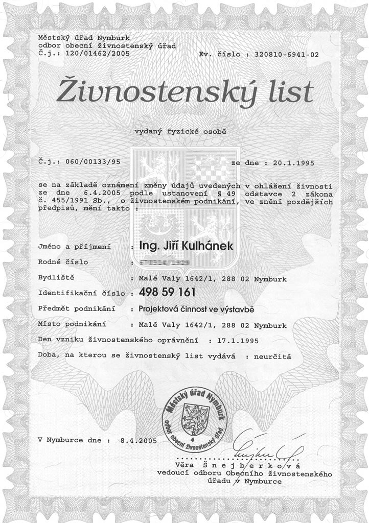 �ivnostensk� list